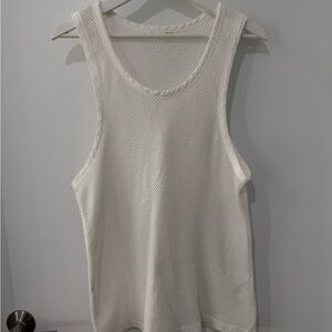 Zara White Mesh Top
